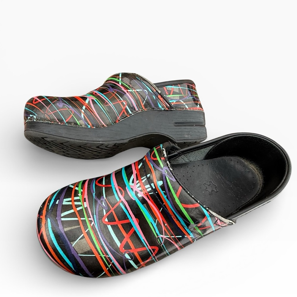 Dansko Professional Multicolor Streamers Patent Leather Women's EU 37 US 6.5-7 - Picture 6 of 15